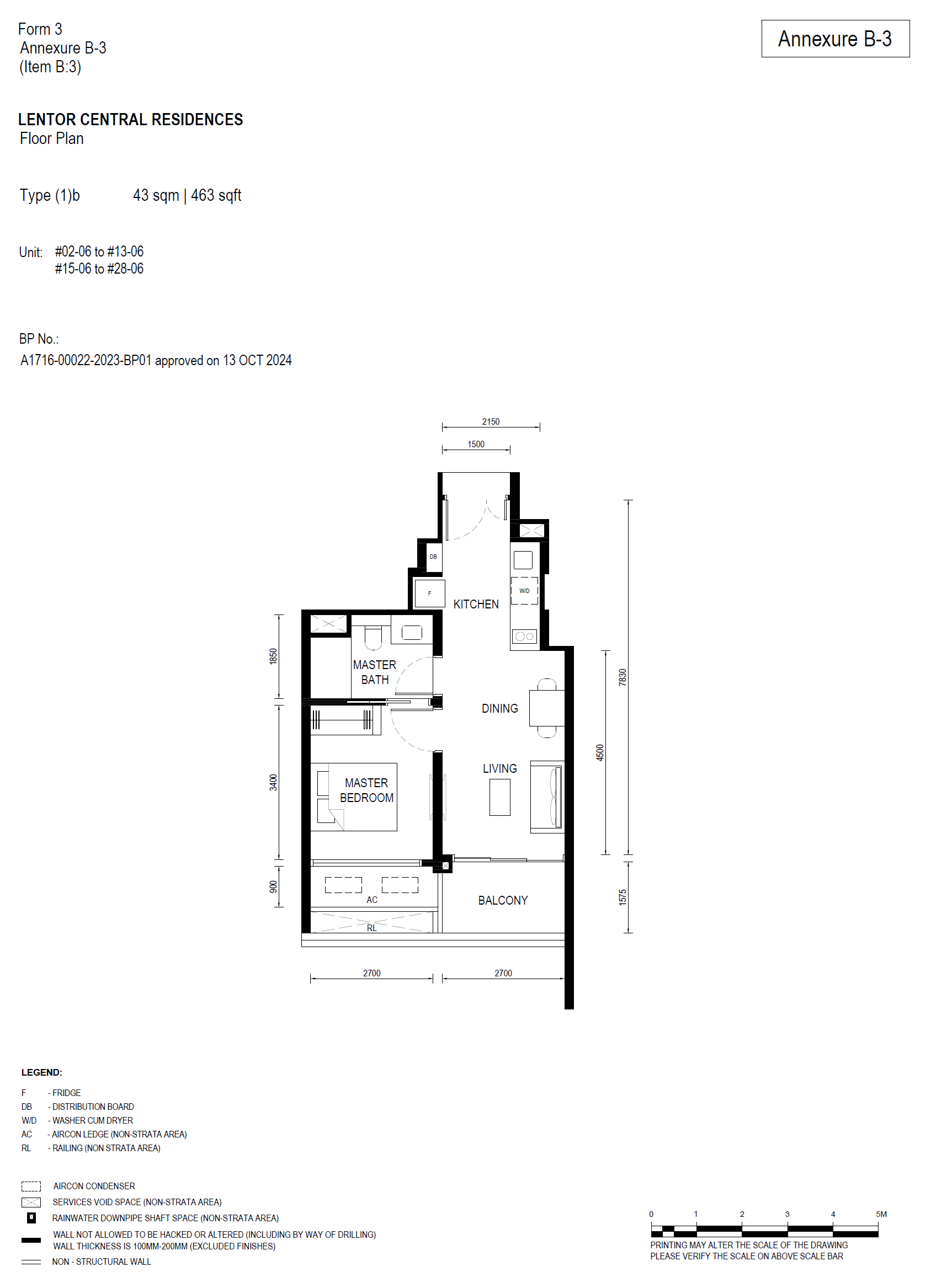 Lentor Central Residences 1 Bedroom Floor Plan 3
